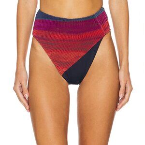 NEW BEACH RIOT Frida Bikini Bottom in Sorbet Sea Red Black Small S